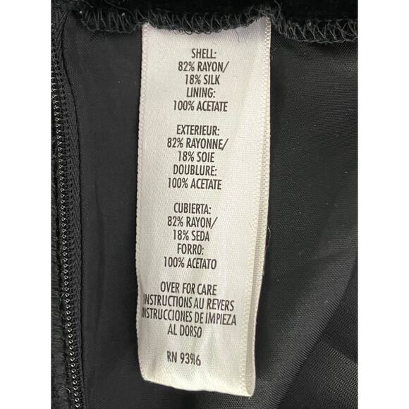 Casual Corner Silk Velvet Pants Black Size 4 - Picture 7 of 8